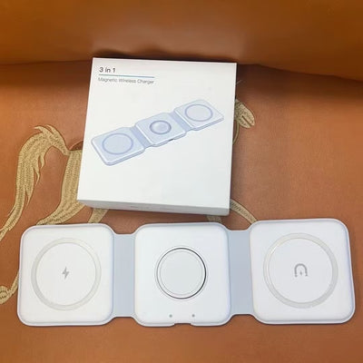 15W 3 in 1 Magnetic Wireless Charger Phone