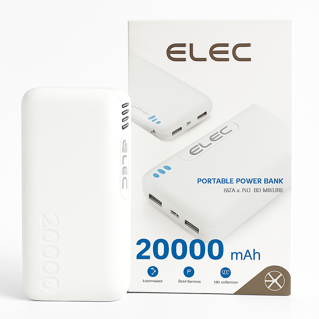 Power Bank 20000mAh –Fast Charging