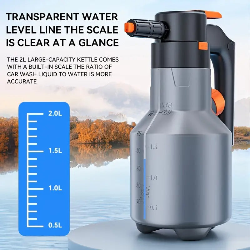 2L Electric Foam Sprayer Handheld Pump for Car Wash, Gardening & Home Cleaning