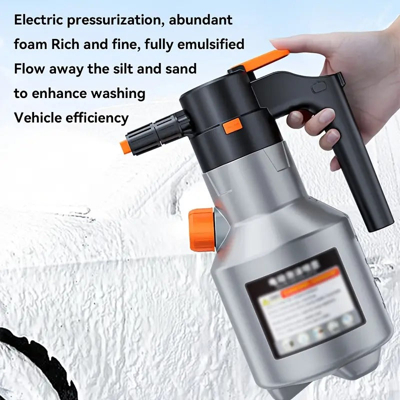 2L Electric Foam Sprayer Handheld Pump for Car Wash, Gardening & Home Cleaning